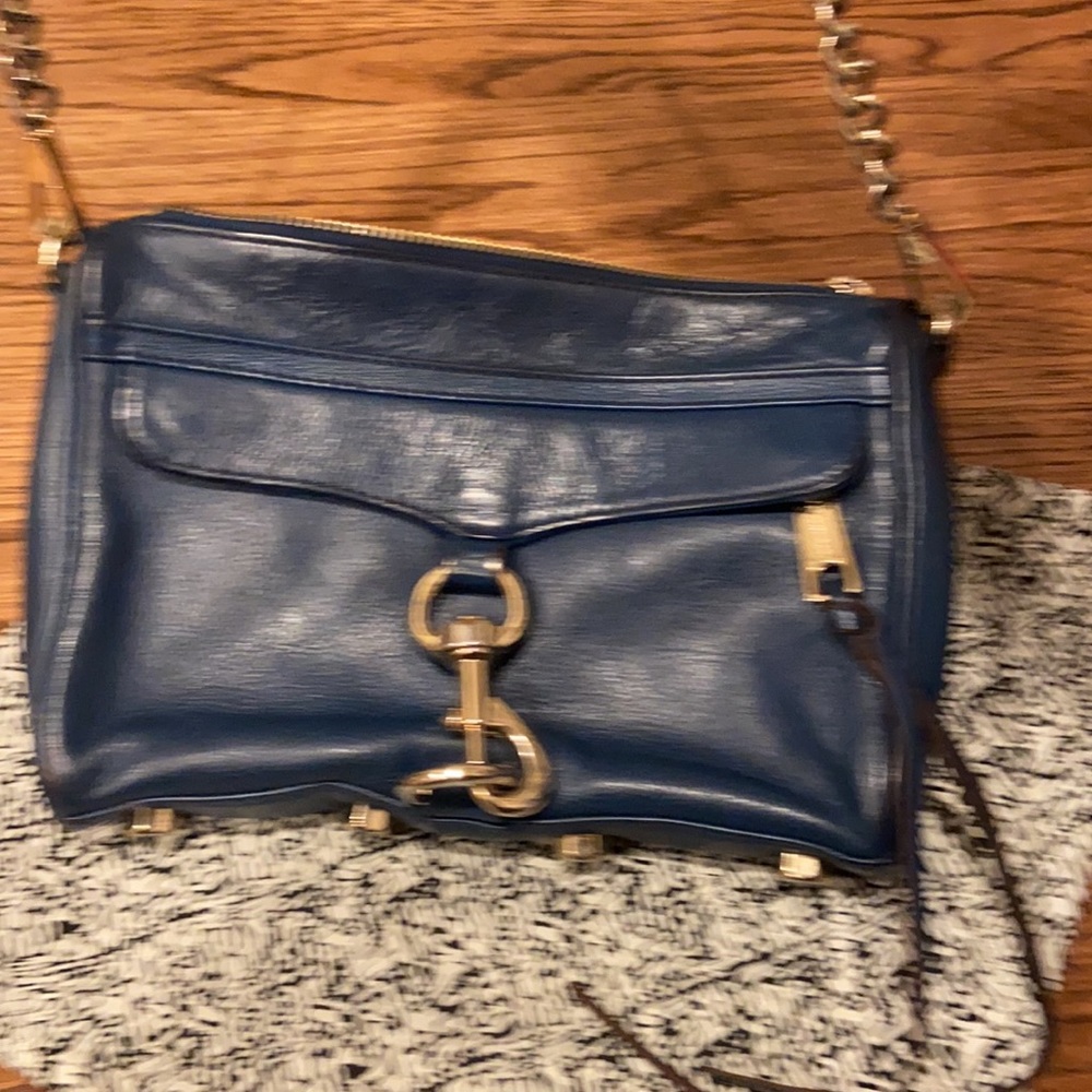 Rebecca Minkoff Mini Mac (navy with gold hardware) - Picture 3 of 6